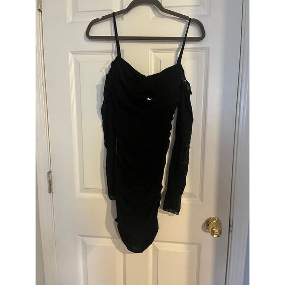 NWT Windsor Iconic Vibe Cold-Shoulder Mesh Mini Dress - Medium - Picture 3 of 7